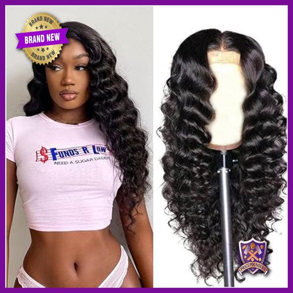 13x4 Lace Front Wig Human Hair Loose Deep Wave 150% Density Pre Plucked main image 4